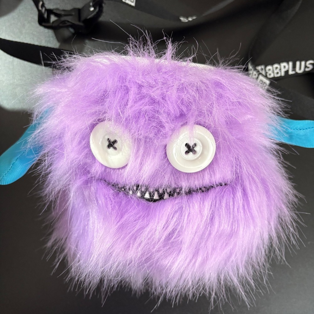 8BPLUS Lily Purple Monster Chalk Bag Rock Climbing Bouldering Faux Fur
